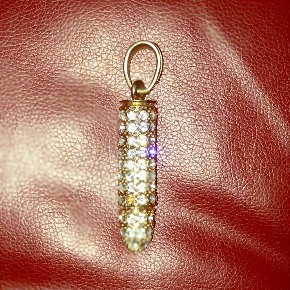 Rhinestone Bullet Charm